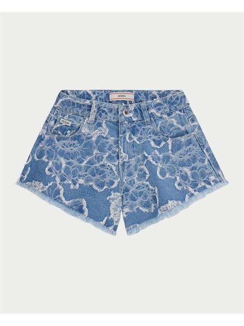 wide punch needle denim short GUESS | J6GD27 D8250BNPW